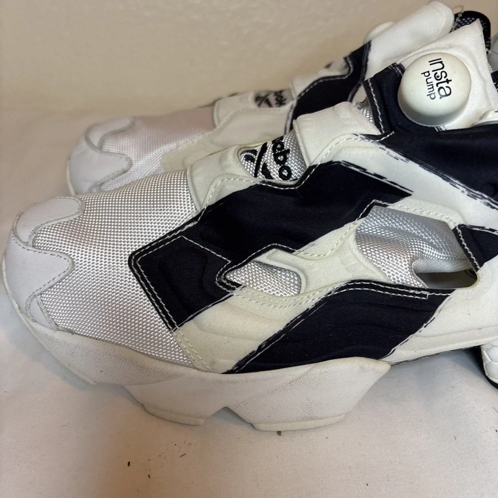 Reebok InstaPump Fury Overbranded White Black Slip On AR1413 2016 Mens Size 12‎